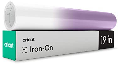 Cricut Iron-On mit UV-aktivierter Farbveränderung | Weiß <-> Violett | 30,5cm x 48cm (12 x 19) | Wärmeübertragungs-Vinylrolle (HTV) | Für alle Cricut-Schneidemaschinen