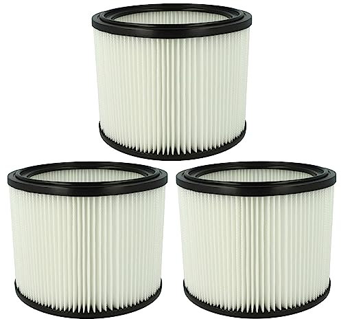 vhbw 3x Filterelement kompatibel mit Eibenstock SS 1400, 1401 L Nass-/Trockensauger - Feinstaubfilter, Papier/Gummi