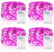 Vacoulery Luci LED a Batteria, 5M 50 LEDs Catene Luminose Luci a Stringa Micro LED Fata Ghirlanda Luminosa Impermeabile Decorative per Interni Esterni, Casa, Natale, DIY, Feste (4pcs, rosa)