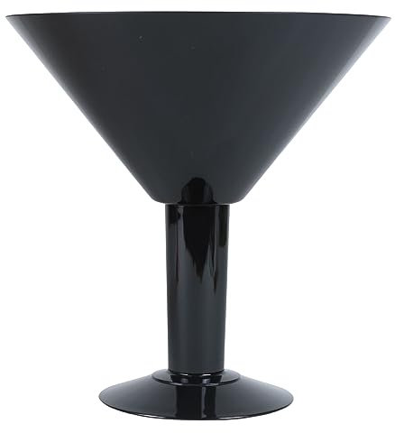 bar@drinkstuff Grande Acrylic Martini Glass 73oz / 2ltr - Oversized Plastic Cocktail Glass Ideal for Centrepieces (Black)