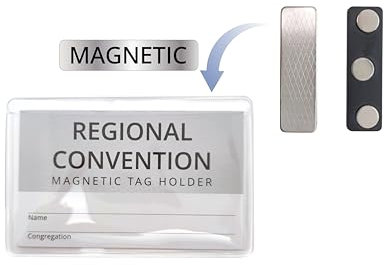 JW - Porta badge magnetico, confezione da 2, per la Convenzione dei Testimoni di Geova