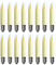 16 Stück LED Filament Kleinschaftkerze 14V 0,2W E10 für Schwibbogen mit 16 Brennstellen, Riffelkerze Ersatzlampe Lichterkette, Pyramide