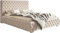 Emporius Doppelbett Chesterfield 180x200 cm Adonis - Polsterbett mit Bettkasten, Lattenrost, Samtstoff, Glamour Stil - Beige (Amor Velvet 4304)