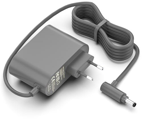 Shefor 30,45 V Cargador Compatible con Dyson V10 V11 V12 V15 SV12 SV14 SV15 SV16 SV20 SV22 Adaptador para Cyclone Absolute Animal Motorhead Aspiradora Cleaner 217160-03 969350-03 1.1A Cable 1,8M