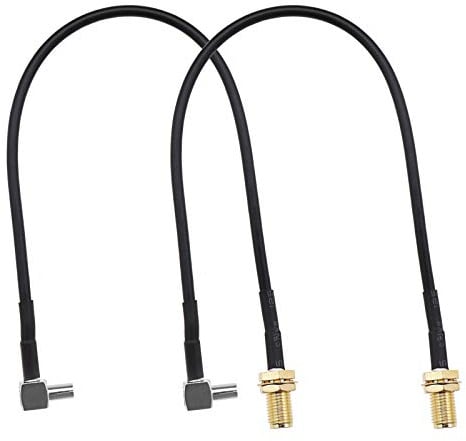 OTOTEC 2x SMA Femmina A TS9 Maschio Cavi Adattatori Per Antenna Ad Angolo Retto Pigtail Coassiale RG174 A Bassa Perdita 20 Cm Per Router WiFi 4G Hotspot Mobili