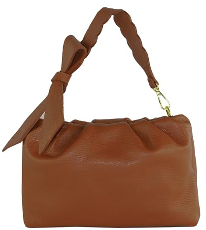 modamoda de T254 Damen Henkeltasche Schultertasche, handmade in Italy