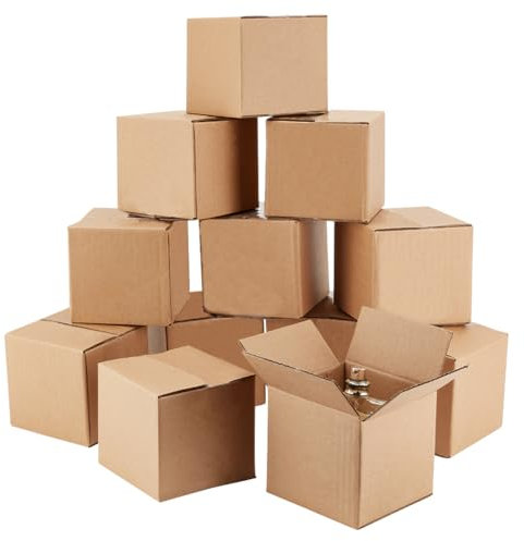 PH PandaHall 12er-Pack Kraftpapier Boxen, 10x10x10cm, Braun, Versandboxen, Verpackung, Papier, Pappe