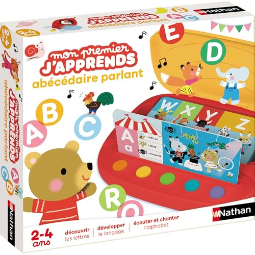 MON PREMIER J'APPRENDS - ABECEDAIRE PARLANT - Jeu éducatif - NATHAN - Découvrez l'alphabet interactif !, Multicolors