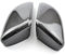 Seitenspiegelabdeckung fürs Auto Für VW Für Golf 6 MK6 GTI 6 R20 Für Golf 6 R Für Touran Seitenspiegel Abdeckkappen Rückspiegelgehäuse Abdeckleisten Kappenschale(Carbon Look schwarz)