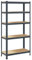 vidaXL 5-layer storage shelf - anthracite industrial rack - adjustable shelves/strong load capacity/garage/office/home storage - steel & engineered wood - 90x40x180cm
