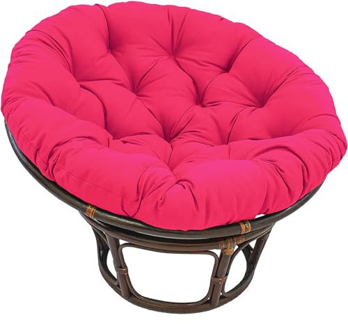 Coussins de chaise de jardin imperméables avec attaches - Lavables - Pour meubles d'extérieur - Coussins de rechange pour chaises de jardin - Rose rouge - 90 x 90 cm
