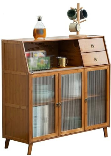 Küchenschrank Glastüren Glas Küche Buffet Aufbewahrungsschrank Weinschrank Tee Aufbewahrung Schubladen Zuhause Wohnzimmer Aufbewahrung