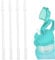 4PCS Straw Replacement and 2PCS Straw Brush, Plastic Straws Safe Plastic Reusable Straws and Straw Cleaner Replacement for 1000ml/2000ml Water Bottle