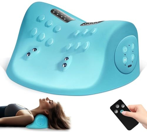 Nackenmassagegerät Wärme Elektrisch Kabellos, Massagegerät Nacken mit Vibrationsfunktion für Nacken & Schultern Entspannen Wiederaufladbar & 3 Modus 3 Intensitätsstufen