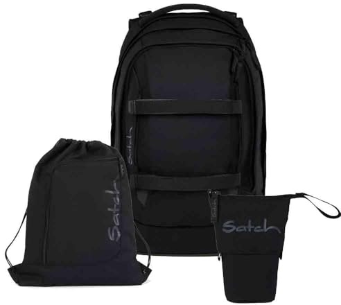 Satch Pack Pencil Slider Light Edition Schulrucksack Set 3tlg. inkl. Sportbeutel (Blackjack)