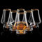 DUJUST Whisky Gläser 6er Set (235 ml), Kristall Whiskey Gläser mit 24K Blattgoldflocken, luxuriöse Snifter glas für Brandy/Cognac/Bourbon/Tequila/Scotch, BPA-frei und bleifrei