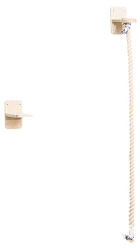 MagiDeal Wall Mount Cat Tree with Climbing Rope Cat Tower for Kittens Flexible Simple Assembly Accessory Resting Platform Rope,White,200cm