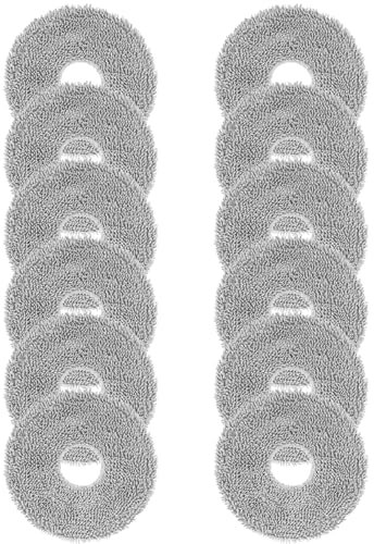 Lot de 12 lingettes pour robot aspirateur Dreame X50 / X40 / L20 Ultra Complete, L50 / L40 / X30 / L10 / L10s Pro Ultra, Xiaomi X20 Pro/Max, accessoire de serpillère en microfibre réutilisable et