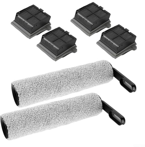 Besttoolifes Lot de filtres et brosses à rouleaux de rechange pour aspirateur Tineco IFloor 5 Breeze, 4 filtres lavables, 2 rouleaux de brosse, facile à installer