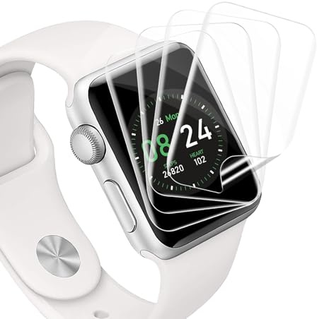 Bodyguard TPU Verre Trempé pour Apple Watch Series 4/5/6/SE/SE2/SE3 (40mm), Sans Bulle vitre protection, Anti Rayures, Haute définition, 4 Pack 0,15mm HD Claire Apple Watch 40mm protection écra