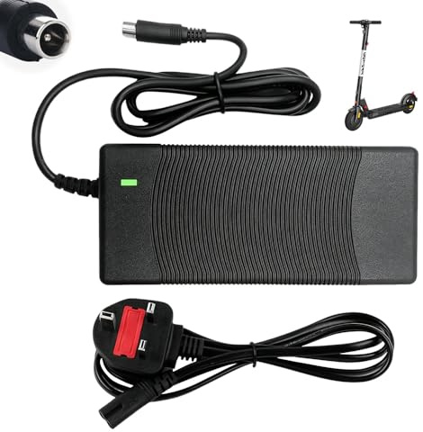 42V 2A Electric Scooter Charger, Hoverboard Charger, Electric Bike Lithium Battery Charger, Fast Charging with LED Indicator,for Xiaomi M365/Pro/Pro 2/Mi 3/1s, Segway-Ninebot F/E/G30 Series, DC 8mm