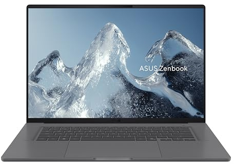 ASUS Zenbook A16 UX3607QA#B0H264DD2N, Notebook con display 16 OLED, 60Hz,Snapdragon® X X1 26 100 Processor,RAM 16GB, 512GB SSD, WIN11 Home, Grigio