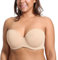 DELIMIRA Damen Trägerloser BH mit bügel Große Größen Seamless Dirndl BH mit Geformte Cups Beige 95B
