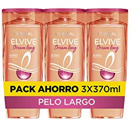 L'Oréal Paris Elvive Ch.Dream Long 370 ml Shampoo für alle Haartypen, Unparfümiert, 3er Pack