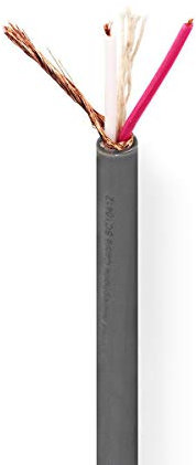 Nedis Cotr15010Gy100 Cable para Micrófono, 100 m en Bobina, Gris