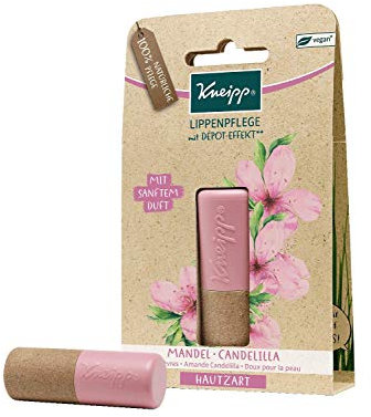 Kneipp Lippenpflege Hautzart, Mandel - Candelilla, mit Depot-Effekt, natürliche Pflege , 4.7g (1er pack)