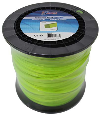Hilo de nylon para desbrozadoras 3MM 255MT cuadrado Kawapower - Bricoferr
