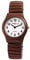 Adrina Damen-Uhr Edelstahl Zugarmband braun große Ziffern Länge 18 cm Durchmesser 34 mm Breite 18 mm Geschenke für Frauen