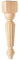 Pied de table basse en bois tourné. Cannelé. Pack de 4 unités (200 x 45 x 45 mm (144R))