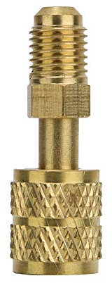 Nuevo R410 Adaptador de latón 1/4Macho a 5/16 Manguera de Carga Hembra a Bomba Duradero