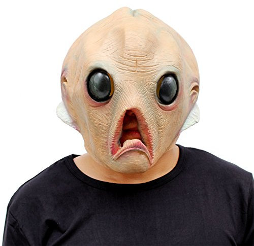 CreepyParty Alien Maske Halloween Kostüm Party Latex Kopfmasken Außerirdisch Außerirdischer Karneval Masken