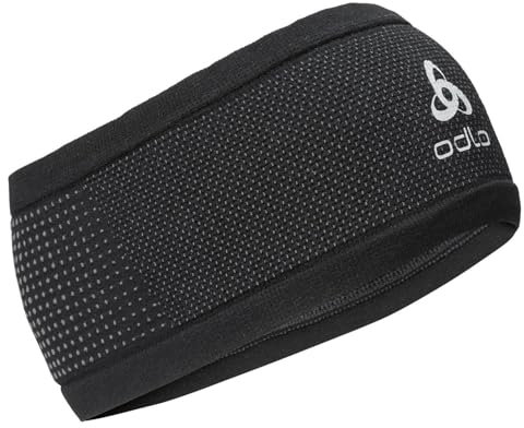 Odlo Unisex Stirnband VELOCITY CERAMIWARM, black - odlo steel grey, -
