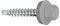 Lot de 250 vis autoperceuses 4,8 х 35 mm RAL 9006 - Vis à tôle trapézoïdale en aluminium blanc