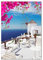 Tulup Glas-Bild 70x100cm - Wandbild Glas Wandkunst - Wandbild gehärtetem Sicherheitsglas - Dekorative Wand Küche Wohnzimmer - Santorini Griechenland