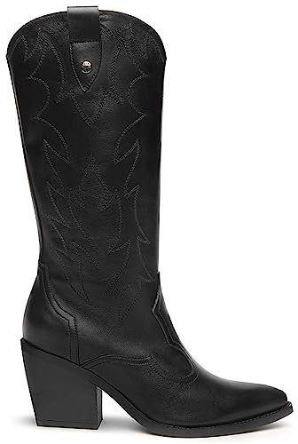 Nero Giardini I013274D Stivali Donna in Pelle - Nero 35 EU