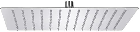 vidaXL Regenbrause Anti-Kalk-Düsen Brausekopf Duschkopf Kopfbrause Regendusche Duschbrause Wand Decke Edelstahl 304 30x30cm Quadrat