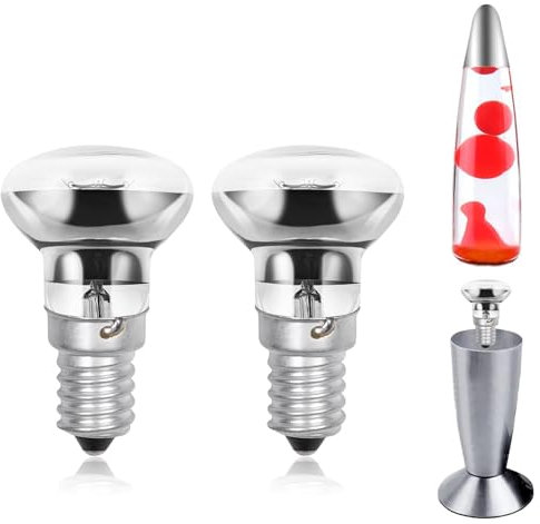 Luxvista 30W E14 R39 Lavalampe Glühbirne Dimmbar Reflektorlampe E14 SES Kleine Edison Schraube Heizung Glühbirne für Lava Lampe, Warmweiß 2700K (2-Pack)