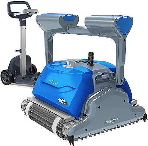 Robot Electrique De Piscine Fond, Parois Et Ligne D'eau Avec Chariot - MS4