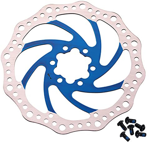 Bynccea Disco de freno de bicicleta de 140 mm, 160 mm, 180 mm, 203 mm, con 6 tornillos para bicicleta de montaña, bicicleta de carretera, MTB BMX