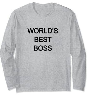 Tasse à café humoristique « World's Best Boss » Manche Longue