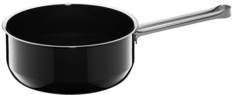 WMF Fusiontec Compact Stielkasserolle 18 cm, Kochtopf klein Induktion 1,8l, High-Tech Keramik, kratzfest, schwarz