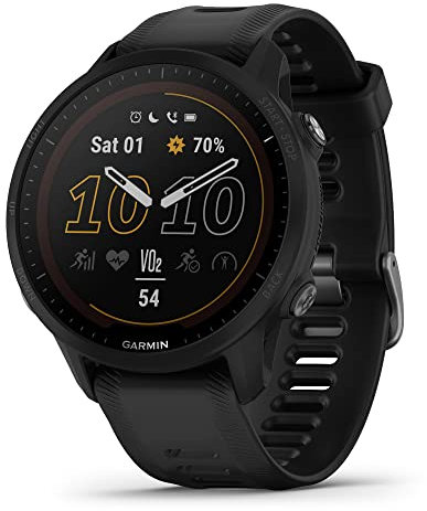 Garmin Forerunner® 955 Solar GPS Running Smartwatch with Solar Charging Function, Tailored to Triathletes, Long Lasting Battery, Black