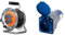 Zenitech Enrouleur de chantier IP44 4 prises 16A 3G2,5mm² 25m & Adaptateur compact sans câble Femelle 16A 2P+T en Mâle CEE17 pour CAMPING, NAUTISME…