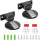 GEFIRE 2 Pcs Arret de Porte Magnetique Arrêt de Porte en Métal, Butée de Porte Magnétique en Métal Butée de Porte Invisible, Butée de Porte Magnétique Solide Avec Adhésif et Vis (Noir)