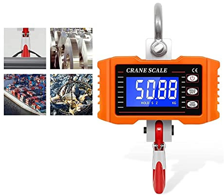 Digital Crane Scale 500kg/1000lb Crane Scale Digital Industrial Heavy Duty Scale High Accuracy Electronic Hook Hanging Scale for Luggage Weight Suitcase