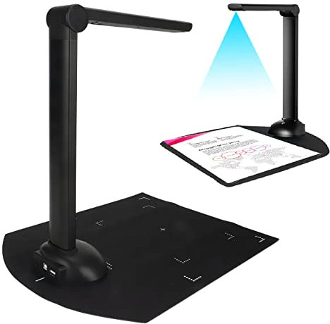 Buchscanner-Kamera, 10 MP Webcam Visualizer A3 Faltbarer Tragbarer USB-Dokumentenkamera-Scanner, OCR-Funktion, Echtzeitanzeige, für Unterricht, Büromanuskripte, Dokumente,
